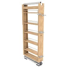 5" 6-Shelf Tall Cabinet Pullout Pantry Organizer with Fulterer Soft-Close Slide