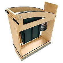 Craftsman Knife Block Pullout Organizer with Black Accent, Light Brown