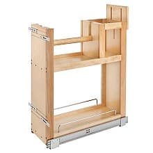 2-Shelf Paper Towel Pullout Organizer with BLUMOTION Soft-closing, Maple
