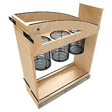 Craftsman Utensil Pullout Organizer with Black Accent, Light Brown