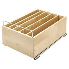 Wood Casserole Dish Storage Organizer with Blumotion Soft-Close, Semi-Gloss