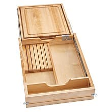 16-1/2" Combination Knife Holder/Cutting Board Drawer with BLUMOTION Soft Close