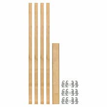 7/8" Uprights Pilaster Hardware Set for 3 Drawers, 27-3/16" Height, Light Brown