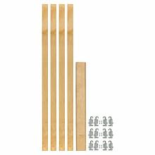 4PIL 3-Uprights Pilaster Hardware Set, 27-3/16&quot; Height, Light Brown