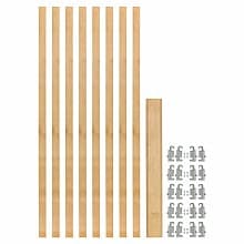 7/8" Uprights Pilaster Hardware Set for 5 Drawers, 54-13/32" Height, Light Brown