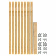 1-1/8" 4PIL Uprights Pilaster Hardware Set for 5 Drawers, 54-13/32" Height, Light Brown