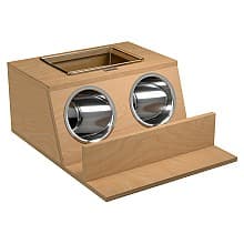 13-5/32" Vanity Drawer Insert with Stainless Steel Bin for 18" Vanity Base Cabinet Drawers, Brown