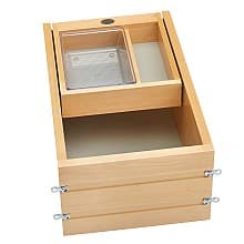 Vanity Half Tiered Drawer with BLUMOTION Soft-Closing for Face Frame Cabinets, Maple