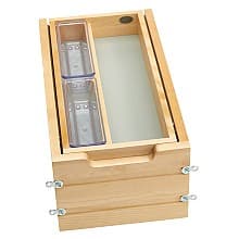 Vanity Tiered Drawer with BLUMOTION Soft-Closing for Frameless Cabinets, Maple