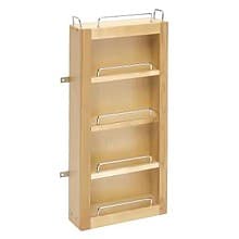 12" 4-Shelf Swing-Out Single Pantry Door Unit with Hardware, Wood