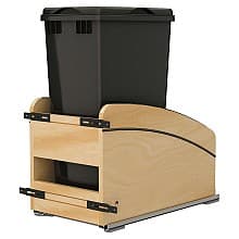 Single 50 Qt. Craftsman Collection Bottom Mount Pullout Waste Container, Black
