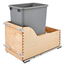 Single Waste Container Pullout with BLUMOTION Tandem and Servo Drive, Silver