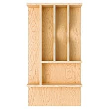 10-1/4" 4WCT Right Fit Cutlery Drawer Insert, Light Brown (96 Pallet)