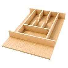 13-7/32" 4WCT Right Fit Cutlery Drawer Insert, Light Brown (78 Pallet)