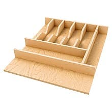 16-7/32" 4WCT Right Fit Cutlery Drawer Insert, Light Brown (52 Pallet)