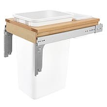 Single Top-Mount Waste Container Pullout for 1-1/2" Face Frame