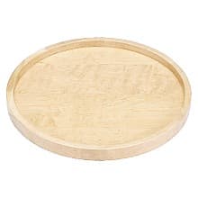 4WLS Full-Circle 1 Tray Lazy Susan with Swivel Bearing, Natural Maple, Bulk (8/Box)