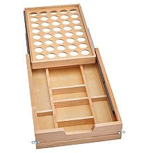 4WTCD 15" Two Tiered K-CUP Drawer Organizer with BLUMOTION Soft-Close, Semi-Gloss