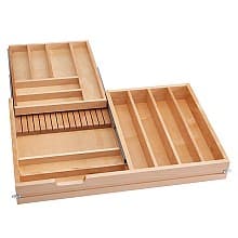 4WTCD 33" Two Tiered Cutlery Drawer with BLUMOTION Soft-Close, Semi-Gloss
