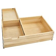 34-1/2" Tiered Deep Drawer with BLUMOTION Soft-closing for Full Access Cabinet, Wood