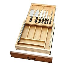14-1/2" Two-Tiered Knife Drawer with BLUMOTION Soft-Closing, Natural