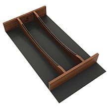 4WUTCC Craftsman Utensil Drawer Insert with Black Accent, Dark Brown