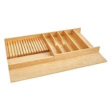 33-1/8" Combination Utensil/Knife Tray Insert, Clear Polyurethane