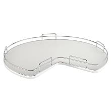 32" Kidney 1 Tray Lazy Susan with Steel Bearing, Gray