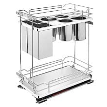2-Shelf Pullout Organizer with Soft-Closing, Gray, 24" Height