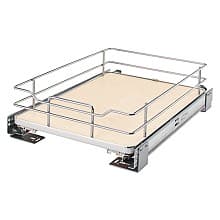 2-Tier Solid Bottom Pullout Basket with BLUMOTION Soft-Closing, Maple