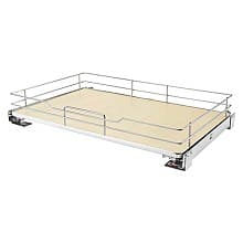 2-Tier Solid Bottom Pullout Basket with BLUMOTION Soft-Closing, Maple