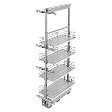 43-3/8" 6-Shelf Pullout Pantry with Soft-Closing, Gray