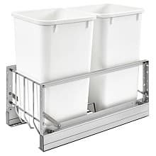 Double 27 QT Door-Mount Premiere Waste Container, Full-Extension Soft-Closing