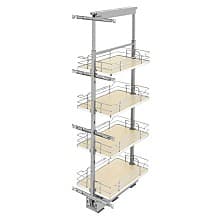 50-3/4" 6-Shelf Pullout Pantry with Soft-Closing, Maple