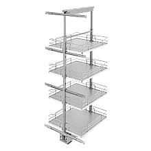50-3/4" 6-Shelf Pullout Pantry with Soft-Closing, Gray