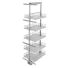 58-1/4" 6-Shelf Pullout Pantry with Soft-Closing, Gray