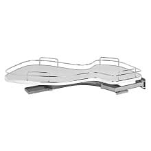 1-Tier The Cloud Blind Corner Cabinet Organizer for 15" Cabinet Opening, Chrome/Gray