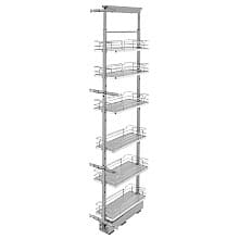 73-5/8" 6-Shelf Pullout Pantry with Soft-Closing, Gray