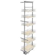 73-5/8" 6-Shelf Pullout Pantry with Soft-Closing, Maple