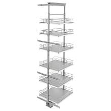 73-5/8" 6-Shelf Pullout Pantry with Soft-Closing, Gray