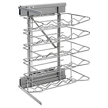 14-1/8" Pullout Organizer with Soft-Closing Technology, Chrome