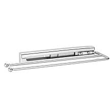 Towel Bar with 2 Prong, Chrome