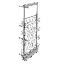 50-3/4" Pullout Pantry with Soft-Closing, Chrome