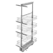 50-3/4" Pullout Pantry with Soft-Closing, Chrome