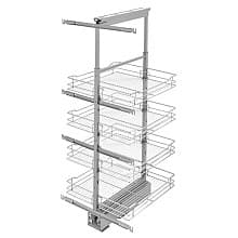 50-3/4" Pullout Pantry with Soft-Closing, Chrome