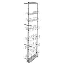 73-5/8" 6-Shelf Pullout Pantry with Soft-Closing, Chrome