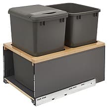 Double 35 QT Bottom-Mount LEGRABOX Pull Out Waste Container, BLUMOTION Soft-Closing