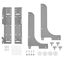 1-1/2" Wide Heavy-Duty Door Mount Kit for Wire Basket, Metallic Silver Finish