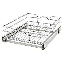 Single Wire Pull-Out Shelves with Soft-Closing, Chrome