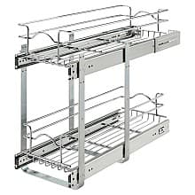 2-Tier Wire Pull-Out Basket with 22&quot; Slides, Chrome